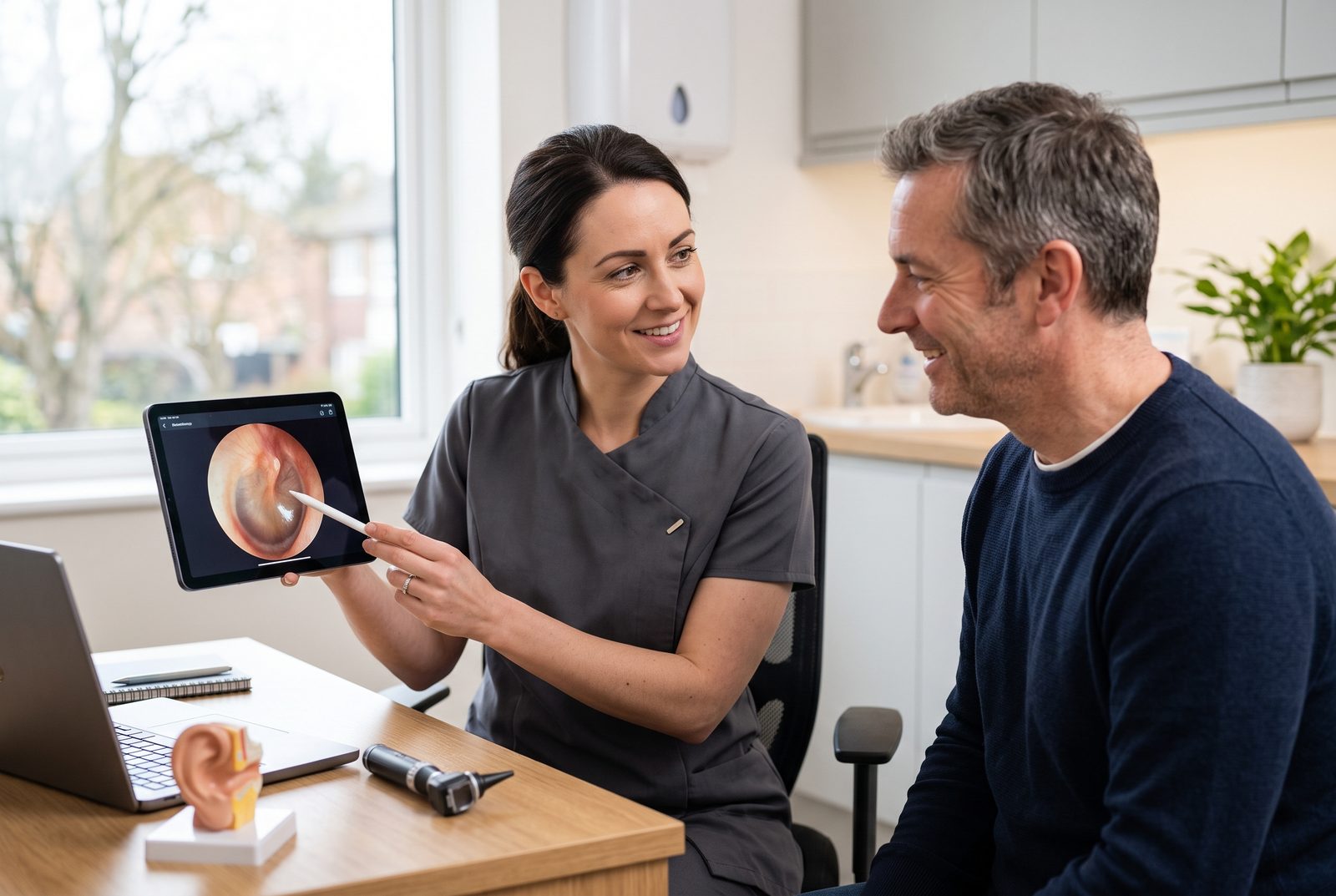 Calm, professional ear wax removal appointment in a County Down home